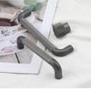 Butoane și Mânere din Aluminiu texturate/striate pentru Dulapuri și Sertare, Butoane pentru Dormitor, Accesorii Gri pentru Dulapuri