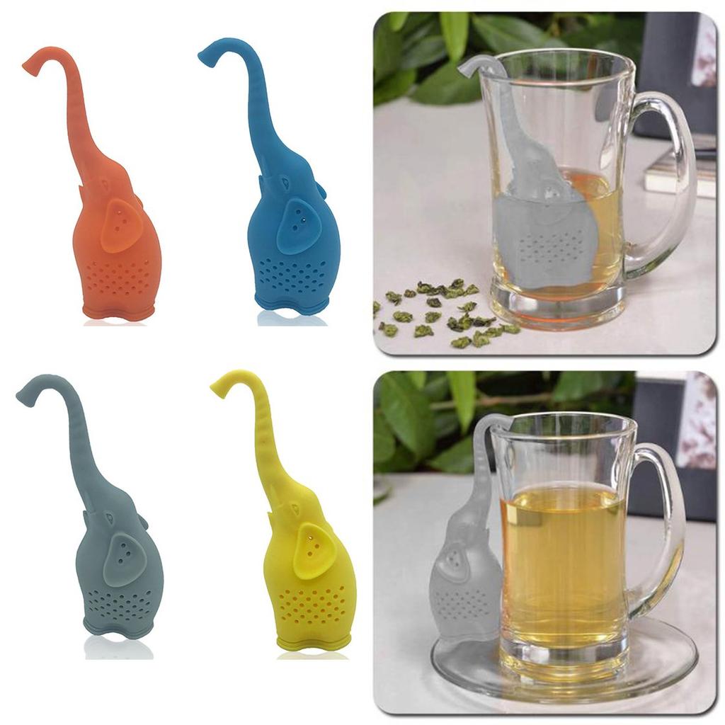 Buy Animal Tea Strainer Cute Small Elephant Silicone Tea Strainer