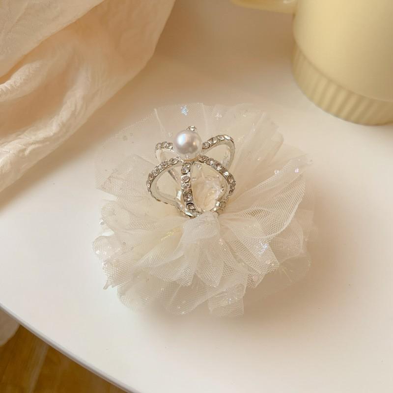 Princess Children Girl Hairpin Vintage 3D Crown Mesh Hair Clip for Kid Girl Birthday Party Decroative Hair Clip Gift