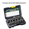 14/6PCS Impact Bolt&Nut Extractor Set Professional Removal Tool Kit With Durable Storage Box For Broken Fasteners