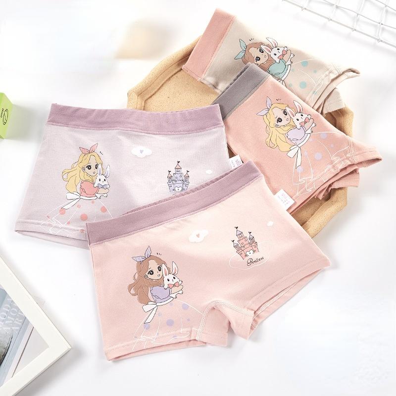 4 ADET çocuk iç çamaşırı kız kız bebek pamuklu boxer 3-16 yaş kız çocuk bebek dört köşe yürümeye başlayan çocuk çocuklar