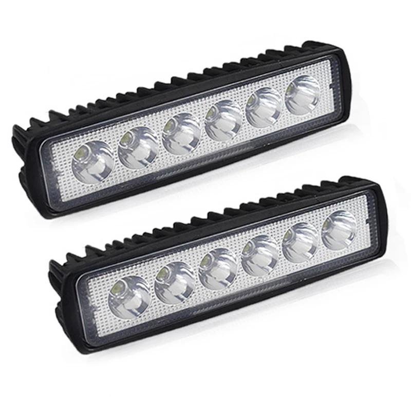 6 LED 18W Work Light DRL Car Offroad High Brightness Spotlight Headlight Work Light Night Driving Fog Lamp 12V