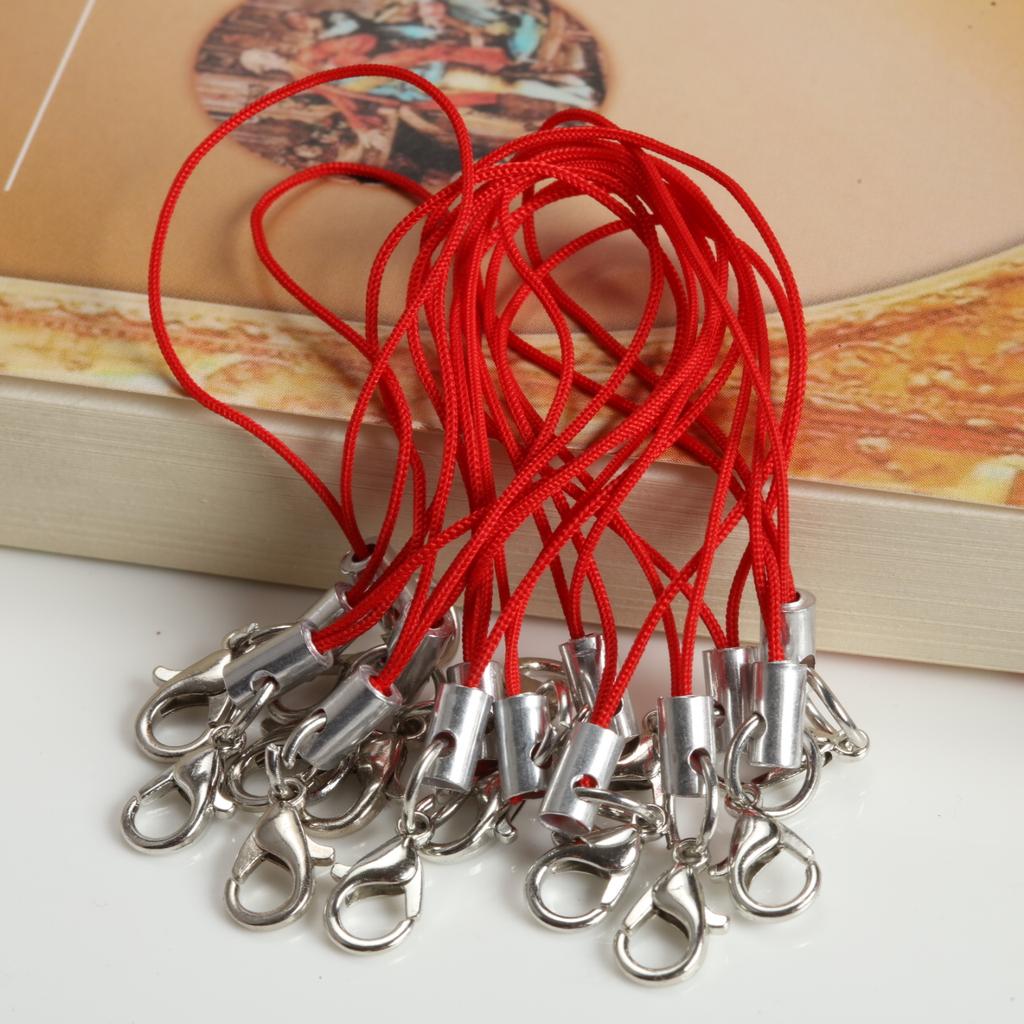 20/40pcs Colorful Lobster Clasp Rotating Lanyard Keychain Phone Charms for DIY Handmade Jewelry Pendant Accessories