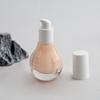 30 ml Glasflaschen für Lotionen für Reisen, Glühbirnenform, Klare leere Pumpflasche für kosmetische Cremes, Make-up, Ätherische Öle