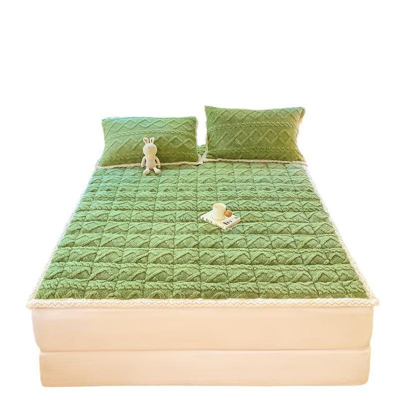 Winter Velvet Taffeta Mattress Topper - Thickened Milk Velvet Pad for Single Beds