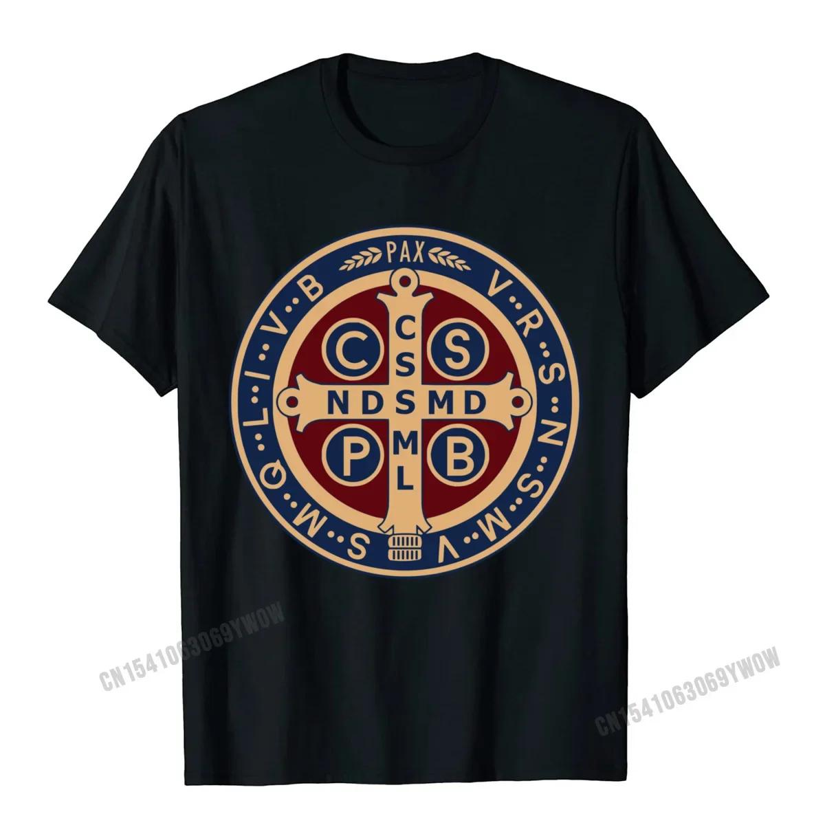 

The Saint Benedict Medical Catholic Pullover Tees Camisas Womens Slim Fit Womens Tshirt Printed Tshirt Loose Geek S