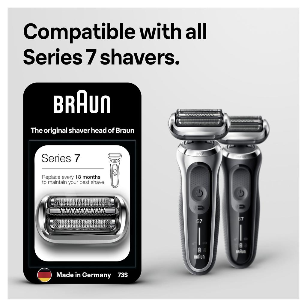 Braun Spare Blade Series 7 Shaver 73S Net Blade Inner Blade Integrated Cassette Overseas Genuine Product F/C73S (Product)