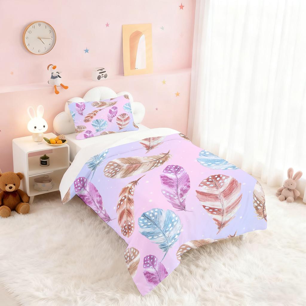Dream Feather Dreamcatcher Duvet Cover Set Bedding Romantic Style Bedding Double King Size 3D Children'S Bedding Set