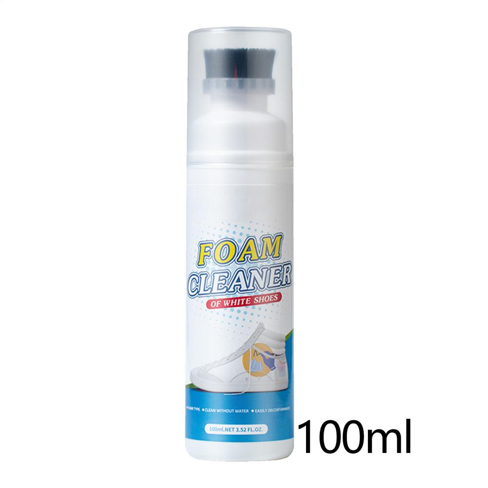 100ml Schiuma Detergente per Sneakers Detergente Schiumoso per Scarpe Bianche, Stivali, Tela Rimuovi Macchie Spray Rimuove Sporco, Sporcizia e Giallo