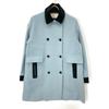 MAISON KITSUNE KWO-0452-B Wool coat 34 Blue x blackUsed