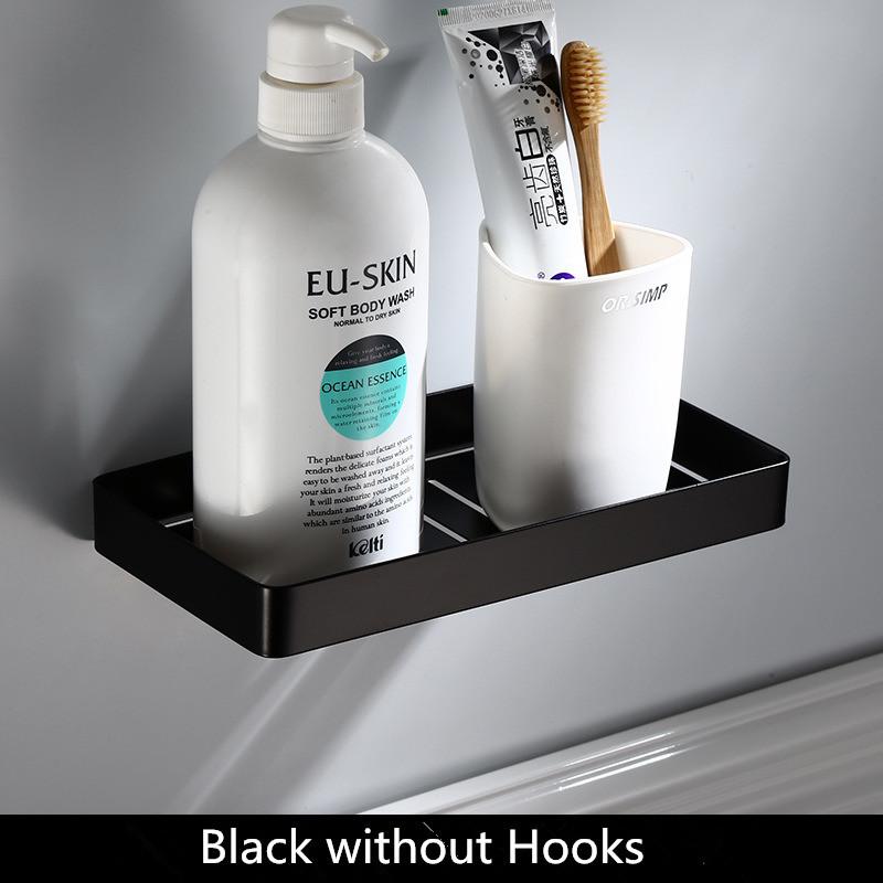 Tuqiu Rose Gold Bathroom Shelf Gold Soap Holder SUS 304 Black Bathroom Soap Dish Wall Mounted white Kitchen Storage holder