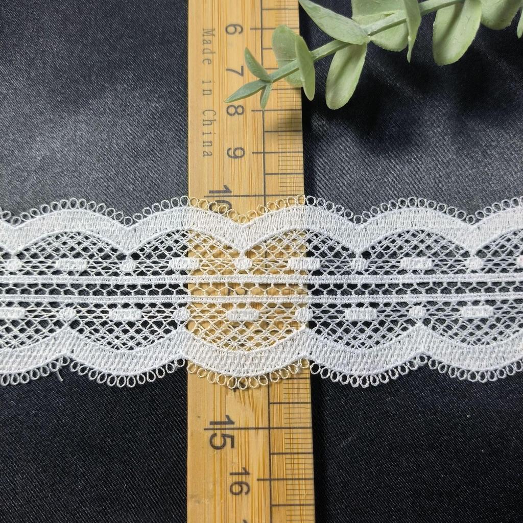 Hot Spot Transparent Mjölksilke Spets Bröllopskardin