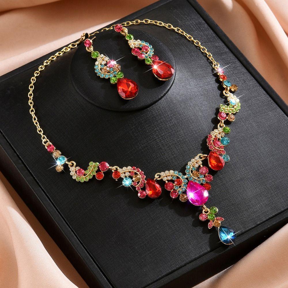 Elegant Necklace Earrings Set Luxury Bridal Jewelry Set Women's Jewelry Sets Women's Accessories
