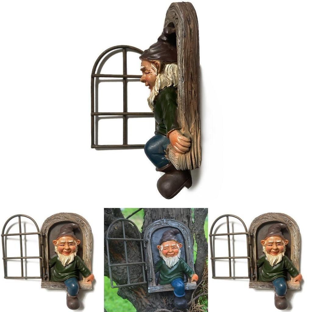 Charming Resin Gnome Statue For Garden Decor Featuring Old Man Design Ideal For Outdoor Spaces