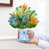 3D Pop-Up Bouquet Greeting Card Sunflower Lily Tulip Carnation Flower Bouquet Card for Mother's Day Teachers' Day Graduation Anniversary Birthday