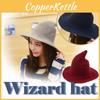 Elegant Wool Blend Women's Halloween Witch Hat Perfect For Costume Celebrations