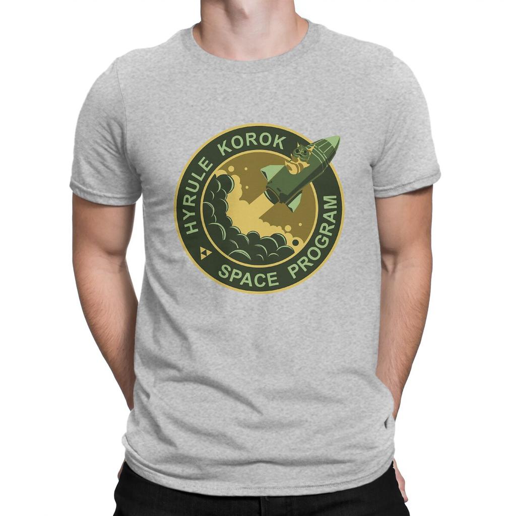 Leisure Korok Space Program T-Shirt for Men Round Neck  Cotton T Shirt Z-Zelda Short Sleeve Tee Shirt Printed Clothing