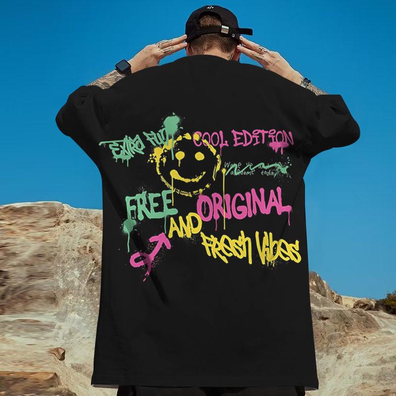 Tričko New Trend Tričko Muži Topy s krátkým rukávem Módní Streetové tričko Volné Outdoorové oblečení Velké velikosti Letní Tričko s kulatým výstřihem