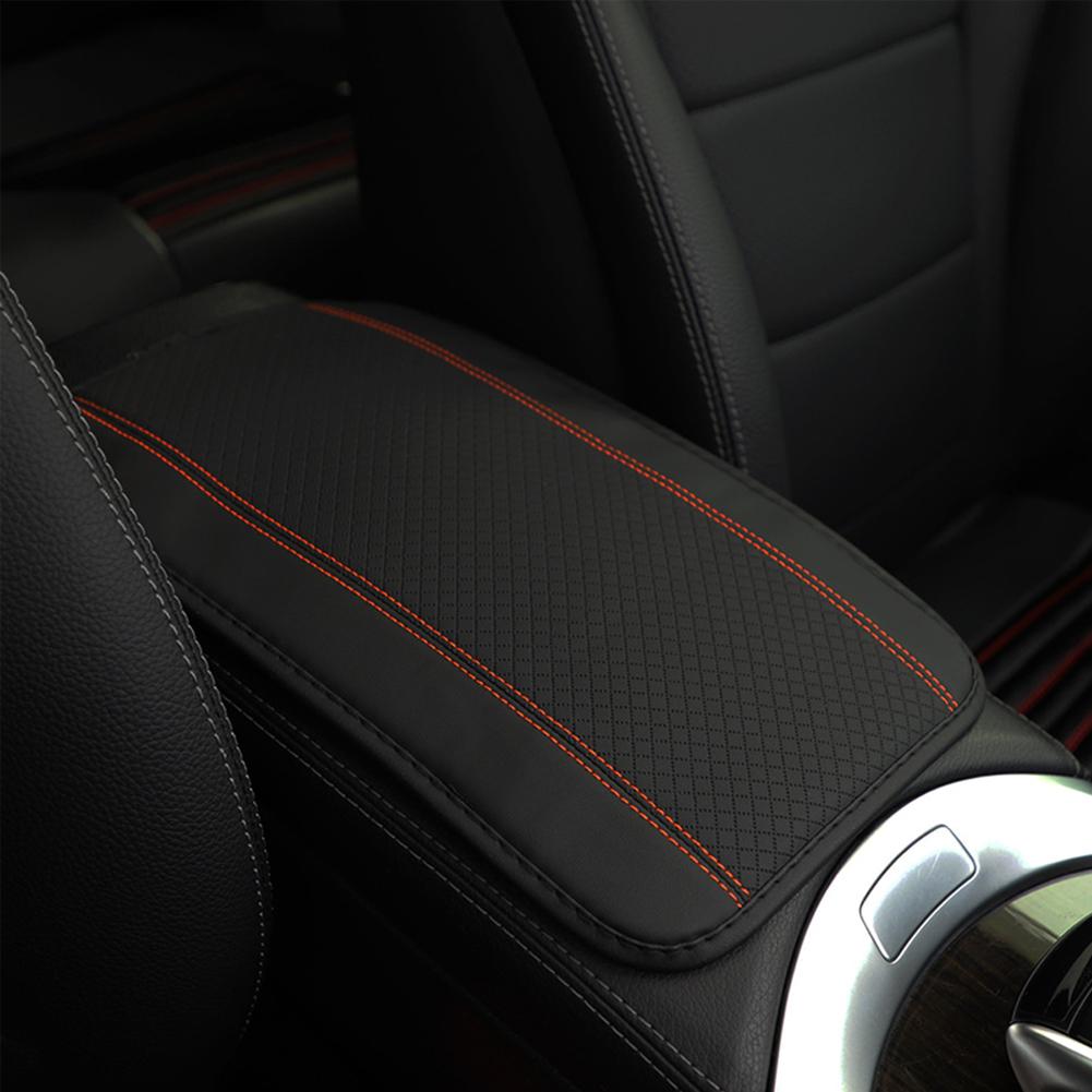 Universal Car Interior Center Console Armrest Pad PU Leather Auto Armrest Console Cover Box Mat Auto Armrests Storage Box Mats