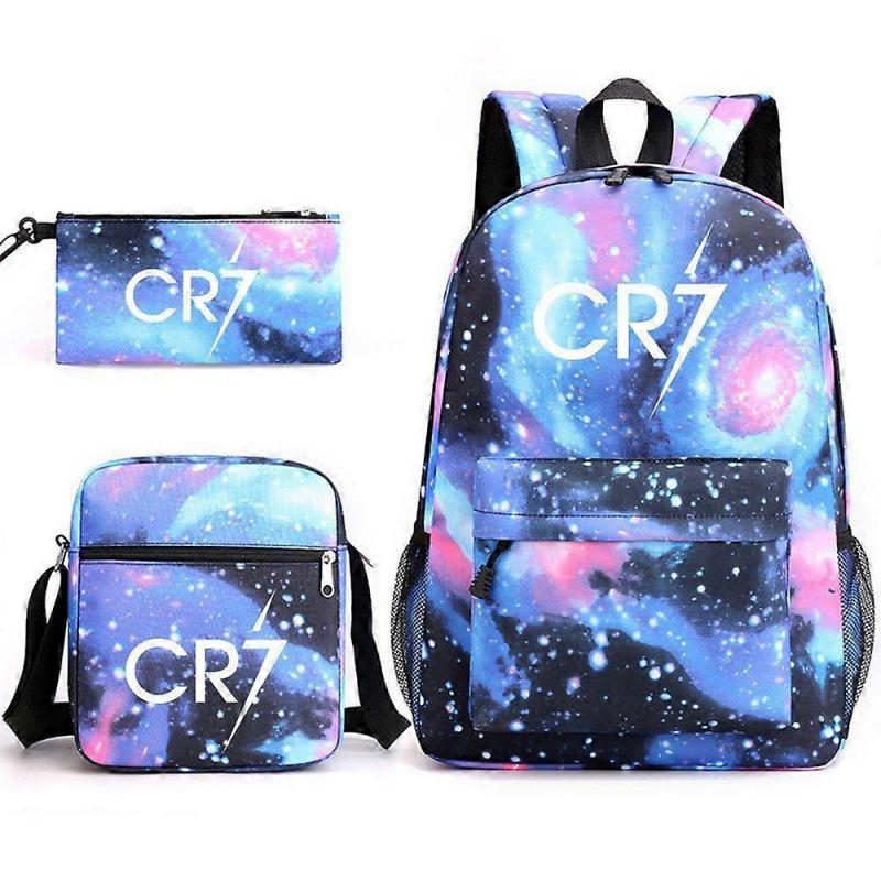Cr7 Student School Backpack Three-Piece Set M