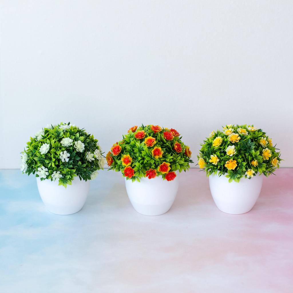 1pc Simulated Plants Flowers Potted Landscapes Garden Celebration Home Decor Outdoor Photography Props Flower Creative Ornaments