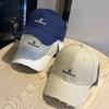 New Versatile Embroidered Letter Soft-top Baseball Cap for Women and Couples, Makes the Face Look Smaller and the Head Circumference Appear Larger,