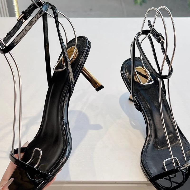 Fashion 2025 Summer New Thin High Heel Sandals for Women Cross-border European Fashion Versatile Thick Sole Waterproof Sandals for Women