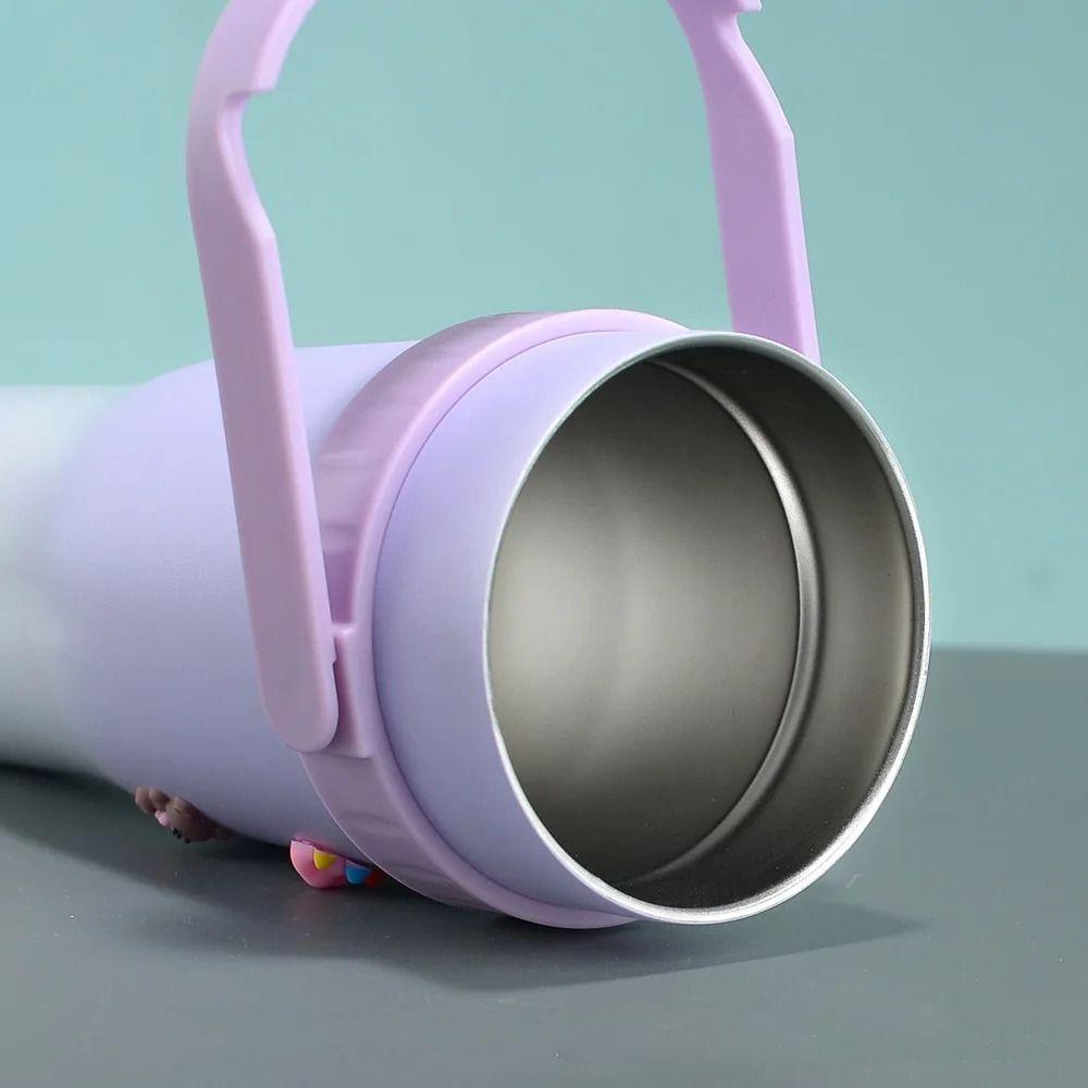 Large Capacity Portable Insulation Cup With Straw Office Double Drink Cup  Outdoor Activities