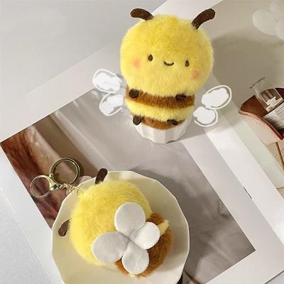 Bag Charm Little Bee Doll Plush Doll Bee Keychain Creative Bee Plush Pendant  Schoolbags