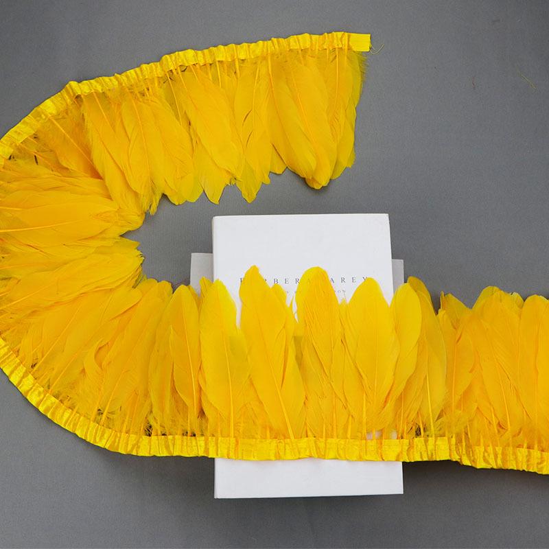 Flowing Fabric Strips & Colored Goose Feather Ribbon for Wedding Dress DIY and Crafting Accessories