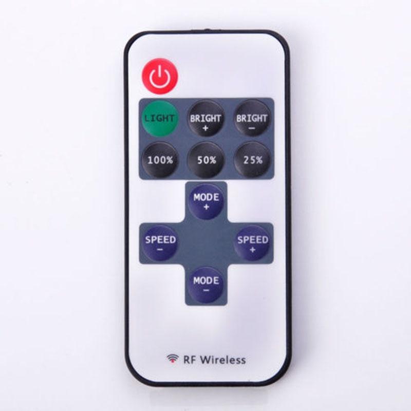 Mini 12V RF trådløs fjernkontrollbryterkontroller Inline Dimmer for LED Strip Light