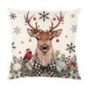 Christmas Pillowcase Without Core, Deer-shaped Christmas Tree Linen Headboard Cover, Sofa Decorative Pillowcase