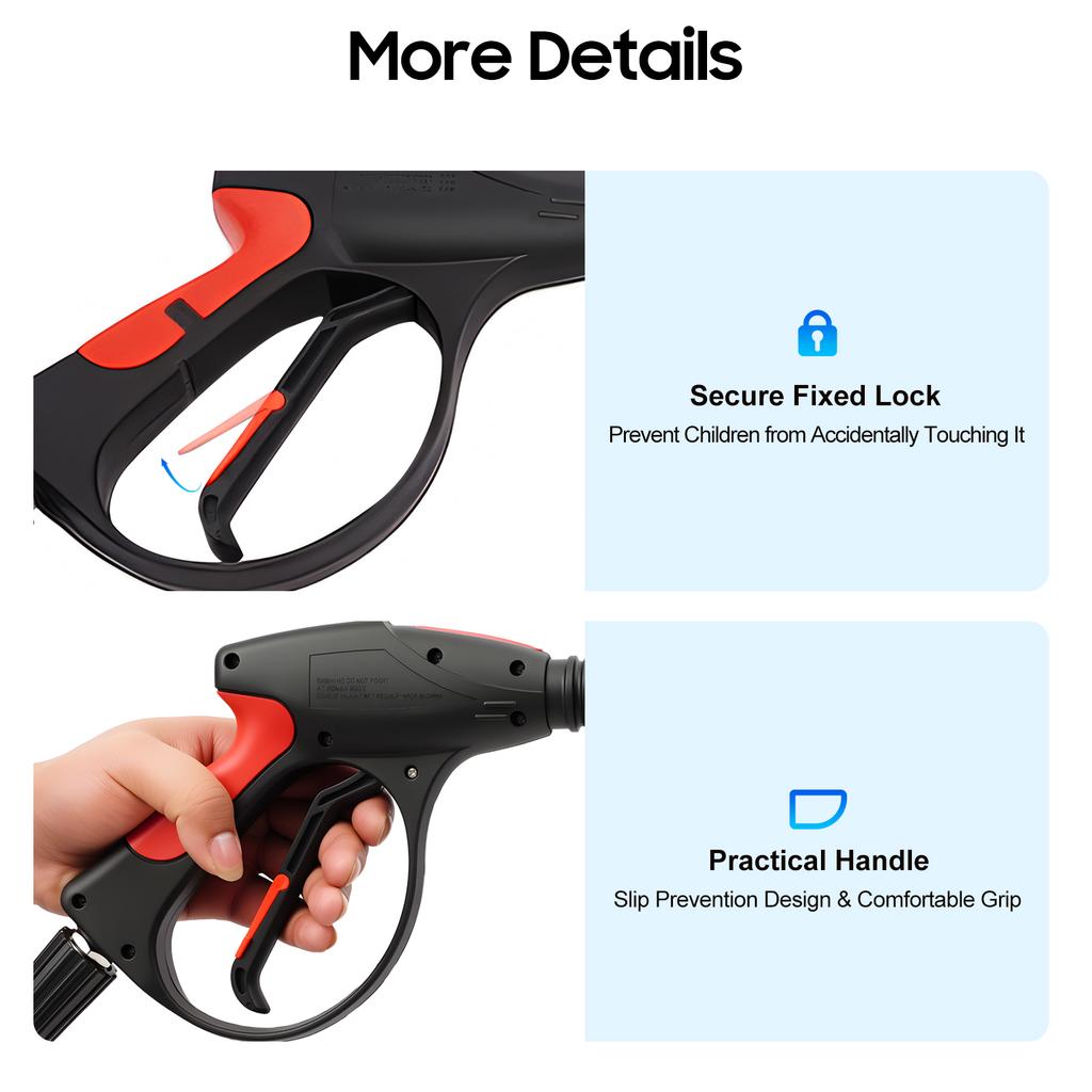 3000PSI Pressure Washer Gun with 5 Nozzles 26.25FT Hose High Power Cleaner for Car House Patio Driveway