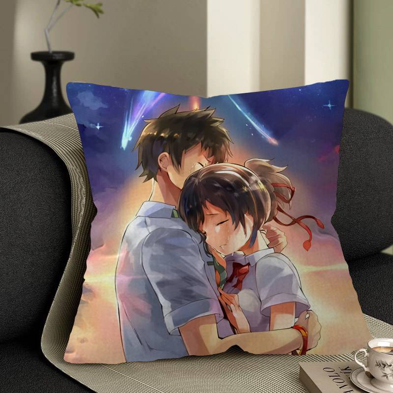 Movie Your Name Pillow Anime Pillow Sofa Bed Head Pillow Cover Cushion Cover 45x45 Cm Fashion