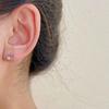 Cute Cat Shining Zircon Earrings Kawaii Earrings Cartoon Sweet Ear Studs Jewelry