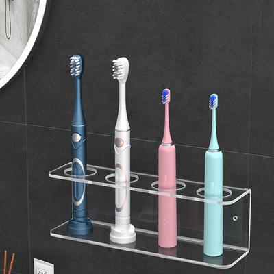 Non Perforated Toothbrush Holder Electric Toothbrush Base Space Saving Wall Mounted Toothbrush Holder Bathroom Accessory