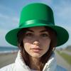 Dress Up Magicians Top Hat for Women Man Theme Party Hat with Roll Brims Costume Gentleman Top Hat HippiesCap Photo Hat