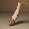 Fashion Retro Woven Hollow Flat Sandals 2025 New Round Toe Back Strap Buckle Designer Shoes Comfort Beach Casual Shoes Ladies Sandalias