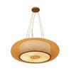 Bamboo Woven Rattan Ceiling Light Boho Hanging Pendant Lamp Flush Moun Light Fixture for Bedroom Living Room Dining Room Light