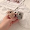 3D Plush Koala Hair Clip - Cute Cartoon Fur Bangs Claw Clip for Women