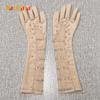 Elegante Eiskunstlauf-Performance-Handschuhe für Mädchen und Damen, dehnbares Nylon, mit Strassstein-Verzierung, nicht transparent