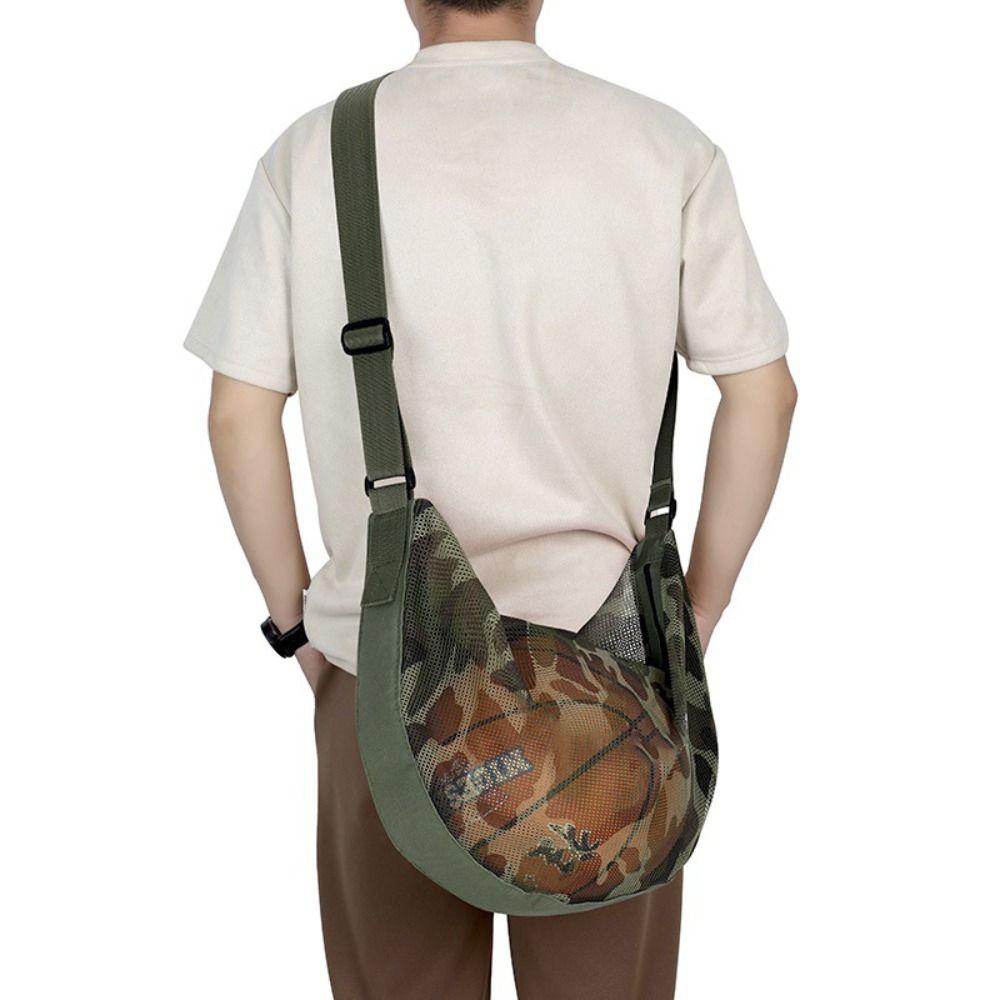 

Adjustable Mesh Basketball Shoulder Bag Portable Storage Ball Bags Volleyball синий