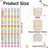 24 Pcs Happy Birthday Pencils Colorful Birthday Pencil for Students Teacher Wooden Pencils with Erasers Birthday Party Supplies, 6 Style(24)