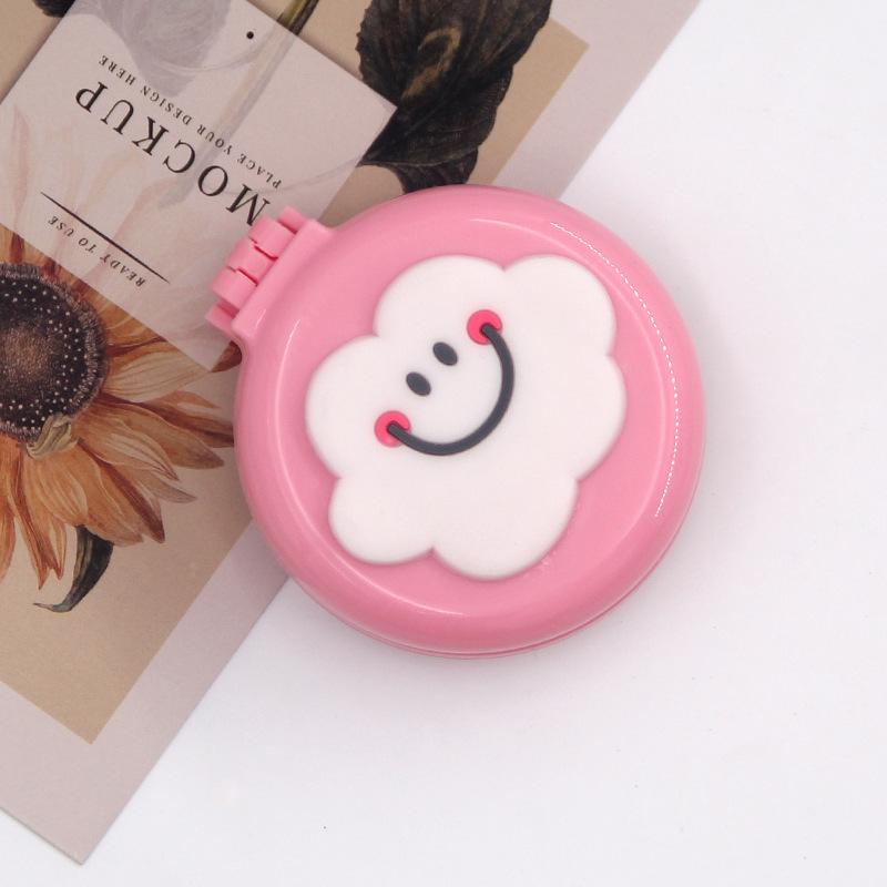 Cute Mini Folding Hair Combs with Mirror Portable for Travel Massage Comb for Women Girls Hair Brushes Styling Accessories
