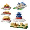 Moyu Mini Blocks Chinese Castle Architecture Great Wall Building Bricks Assembly Toy Kids Gift Adults Present Girl Birthday