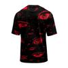 Men's Casual Short Sleeve T-Shirt Lightweight Breathable Fabric Crew Neck Halloween Eye Pattern Printed Top for Everyday Wear