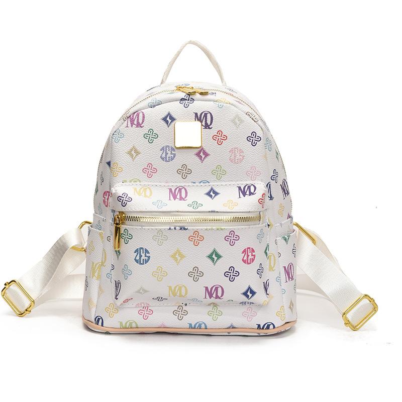 Double Shoulder Bucket Bag Women's Large Capacity Fashion Outdoor Leisure Travel Bag Soft Leather Backpack School Bag