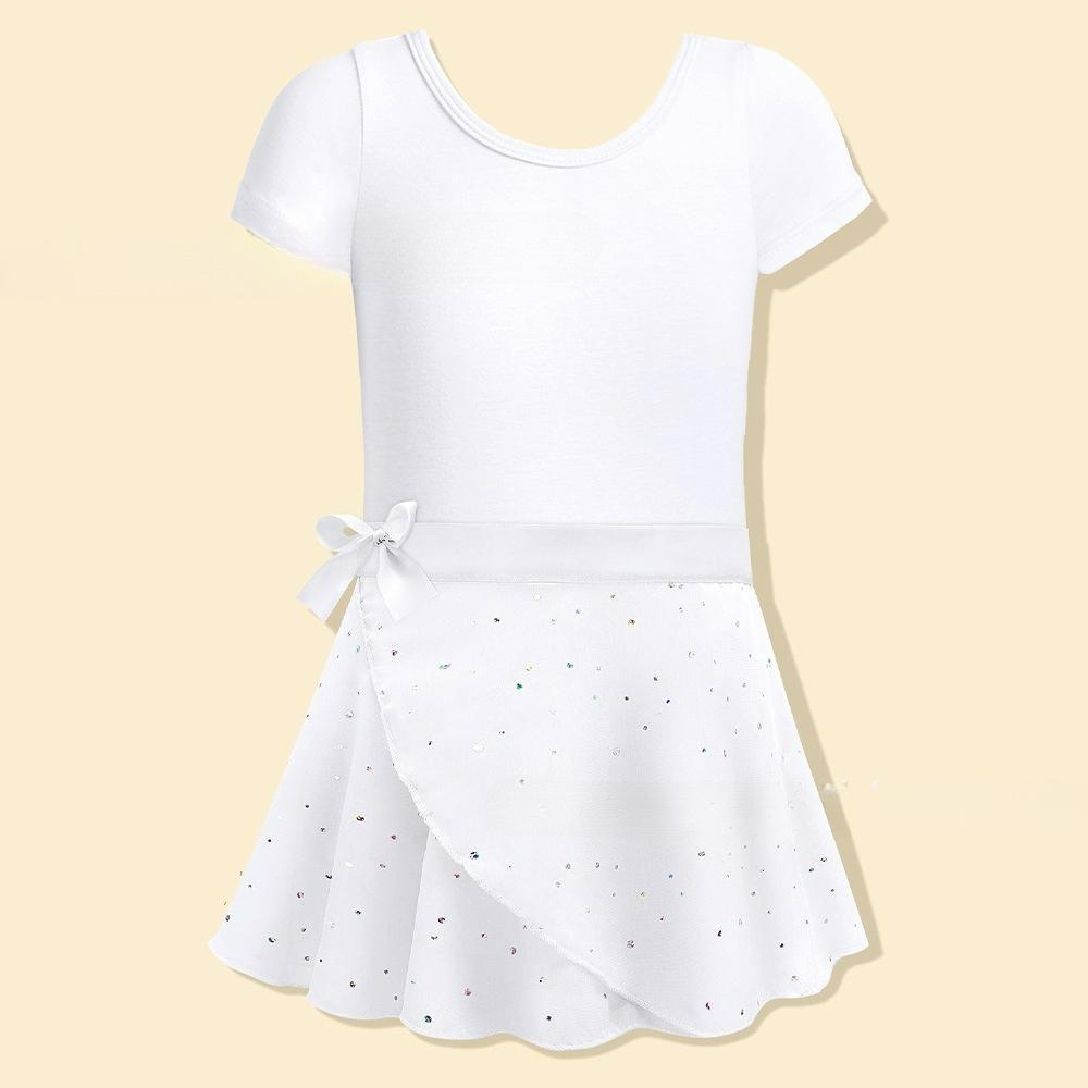 Girls Love Dance Skirt Girls Four Seasons Short-sleeved Ballet Practice Clothes Performance Clothes