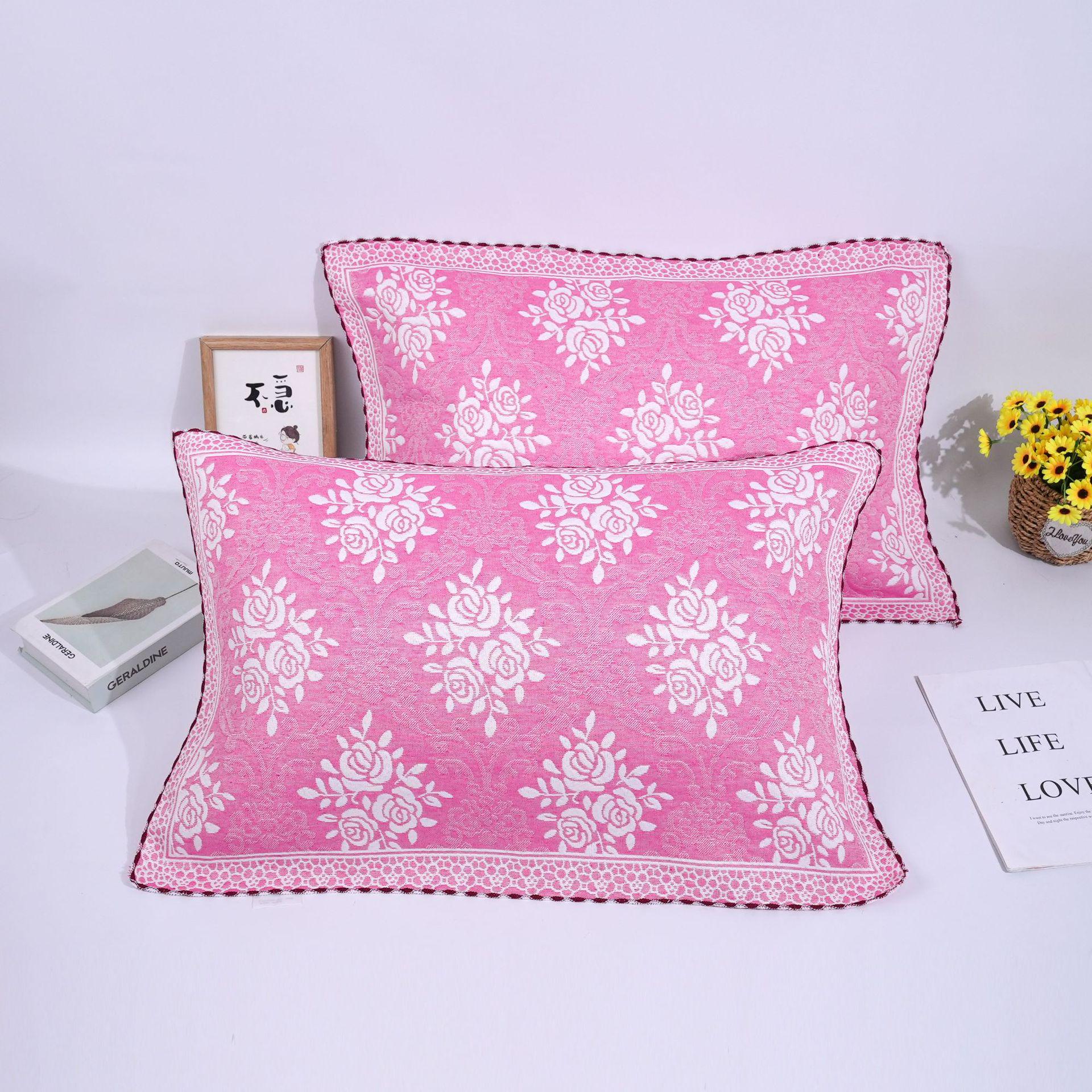 

Adult Anti-Head Oil Cotton Pillowcase - Large, Breathable, Sweat-Absorbent, Stain-Proof Pillow Cover for Home Use 51x77cm [Single Piece]