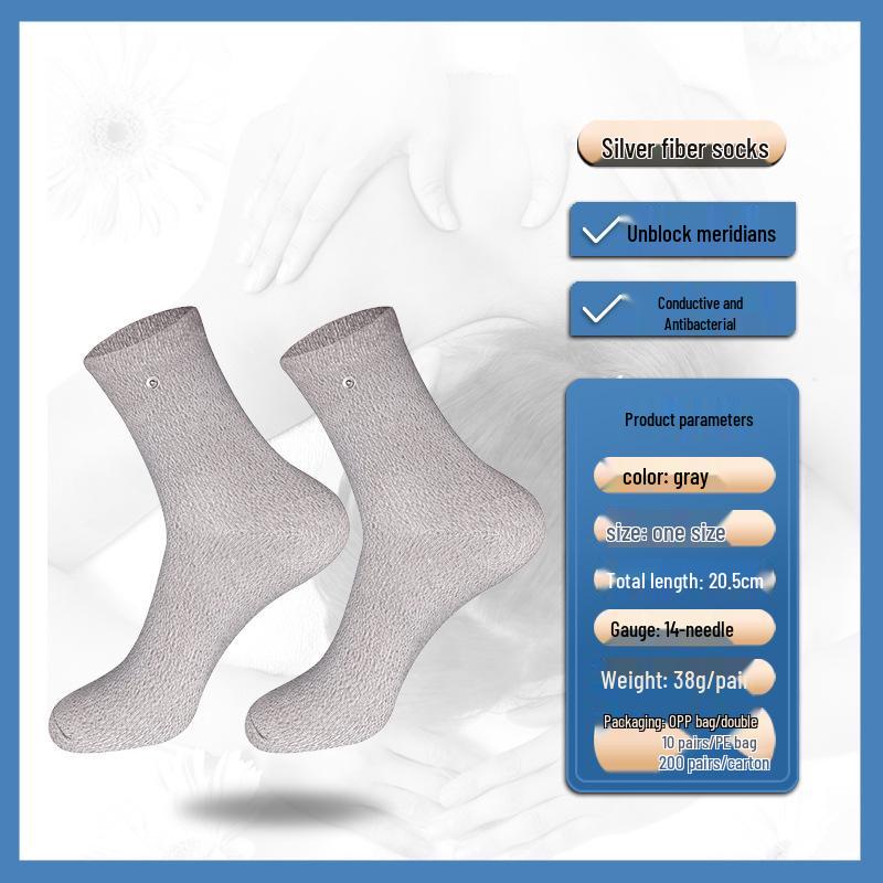 Luvas de massagem condutivas de terapia de fibra de prata para eletroterapia